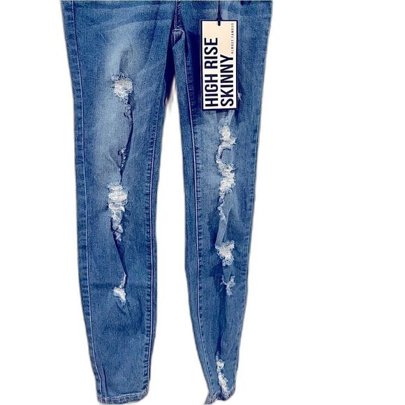Almost Famous Super High Rise Skinny blue size 0 - Picture 4 of 4